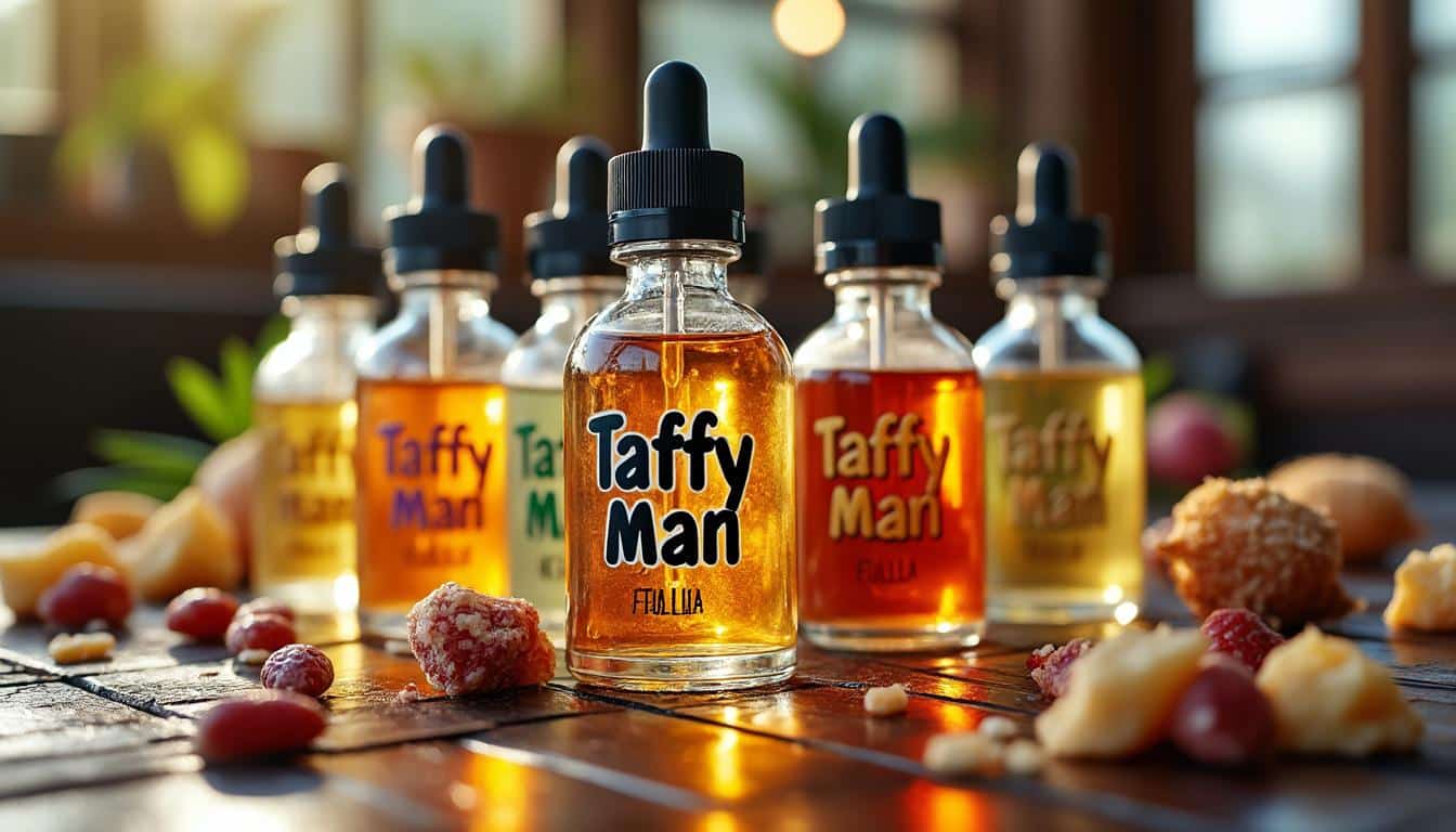 plongez dans l’univers gourmand de taffy man avec une gamme d’e-liquides saveur caramel et bonbons. laissez-vous tenter par des arômes sucrés et originaux pour une expérience de vape irrésistible !