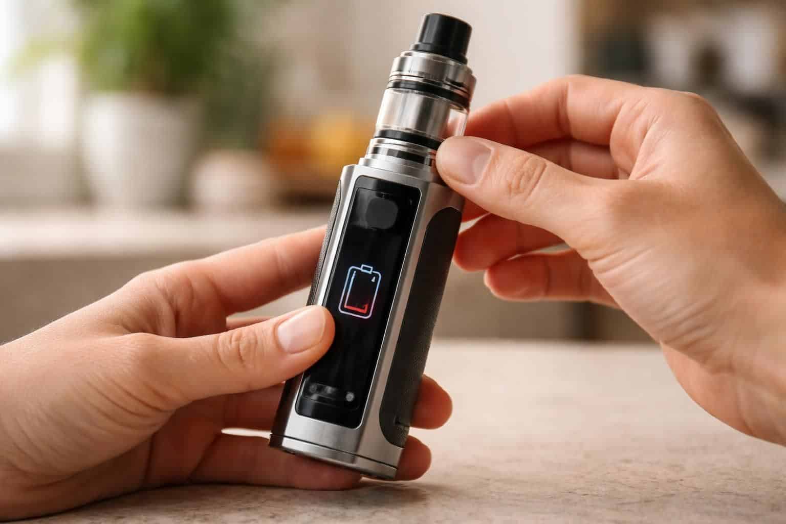 découvrez comment débloquer facilement votre cigarette électronique lorsque le message 'battery low protection' s'affiche et continuez à vapoter en toute sécurité.